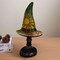 Witch Hat Lamps, Handcrafted Stained Glass Resin Wizard Hat Light Gothic Table Lamp for Halloween Decor, Spooky Night Light for Bedroom and Indoor Parties, Unique Wiccan Gift